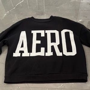 AERO sweater in black and bold white letters✨